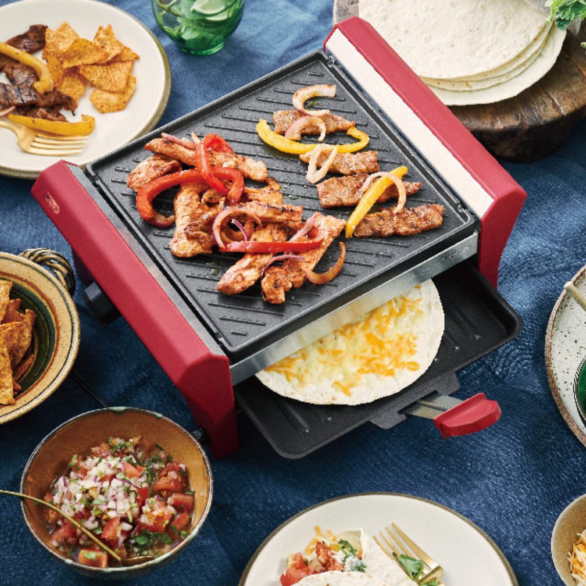récolte Raclette and Fondue Maker Grand Melt 雙層煎烤盤 RRF-2(R)