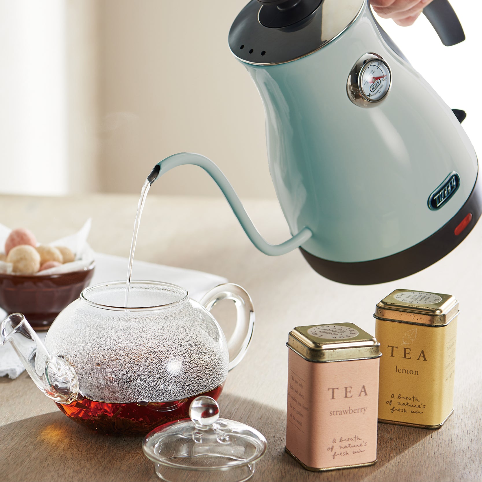 Toffy Electric Kettle with Thermometer 復古電熱水壼 K-KT3-PA