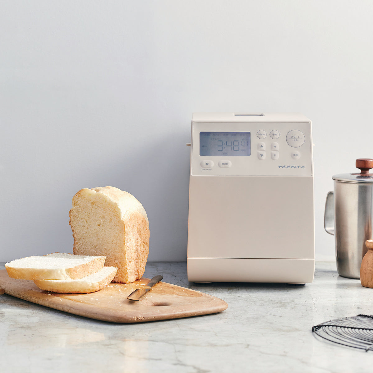 ア*ャ様 【未使用品】récolte Compact Bakery ホームベーカ récolte Compact Bakery RBK-1(W)